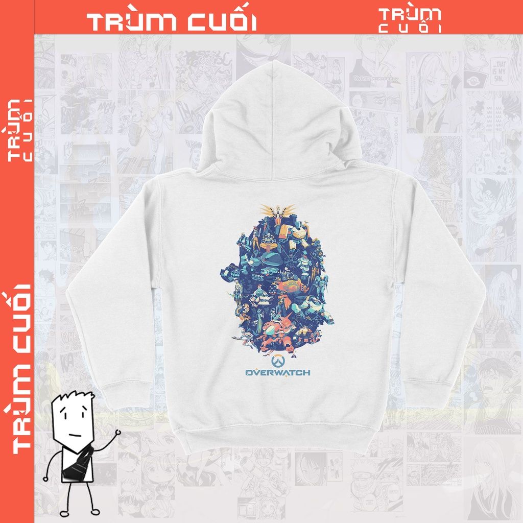  Áo Hoodie Overwatch Trùm Cuối Unisex Game, Nỉ Bông 100% 2 màu nam nữ 0133 