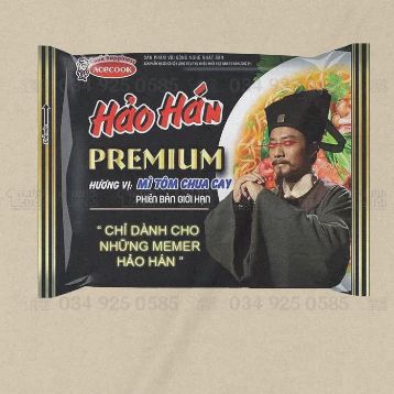  Áo thun Mì Hảo Hán, Trùm Cuối Meme, Unisex Cotton 100% 2 màu nam nữ 0308 
