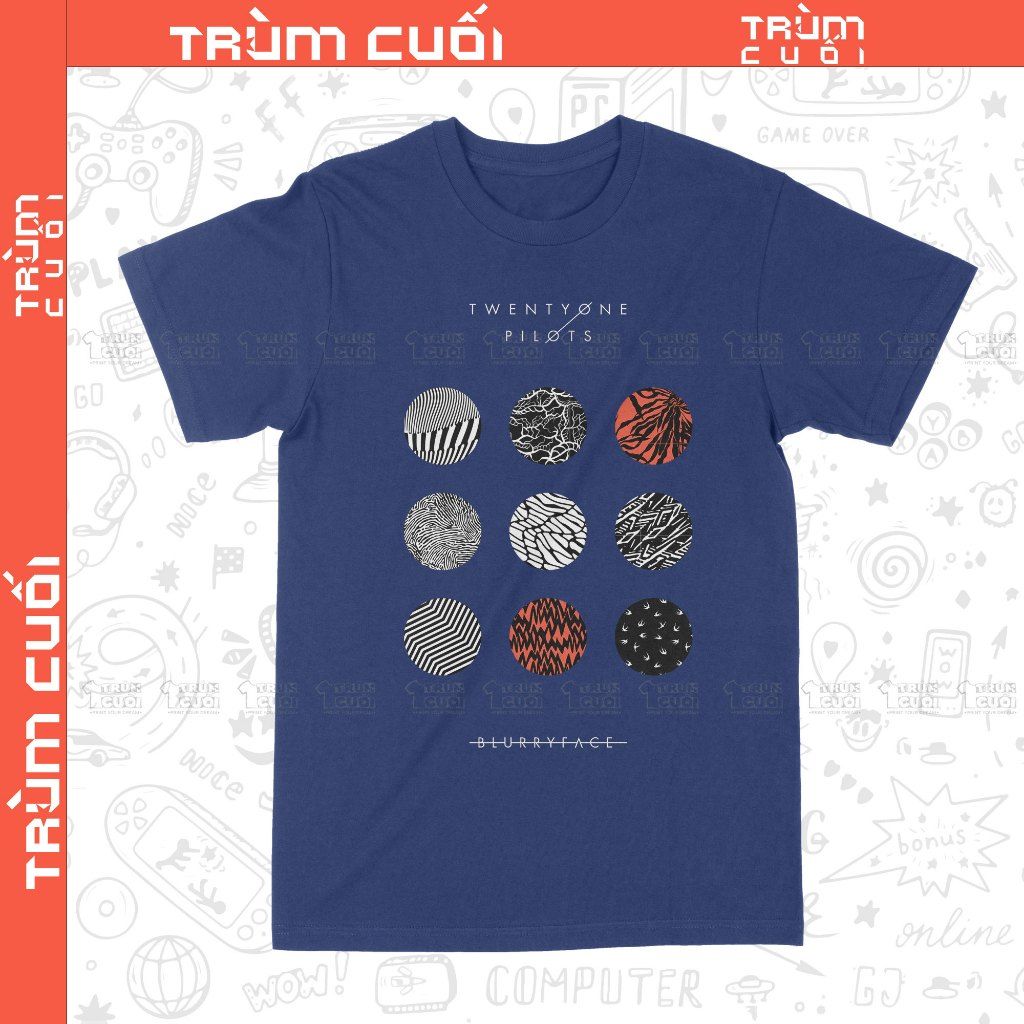  Áo thun Twenty One Pilots, Trùm Cuối Thần tượng âm nhạc, Unisex Cotton 100% 2 màu nam nữ 0387 