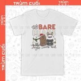  Áo thun Xmas We Bare Bears, Trùm Cuối Cartoon Christmas Festival, Unisex Cotton 100% 2 màu nam nữ 0383 