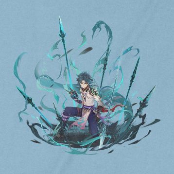  Áo thun Xiao - Ước Nguyện, Trùm Cuối Game Genshin, Unisex Cotton 100% 2 màu nam nữ 0246 