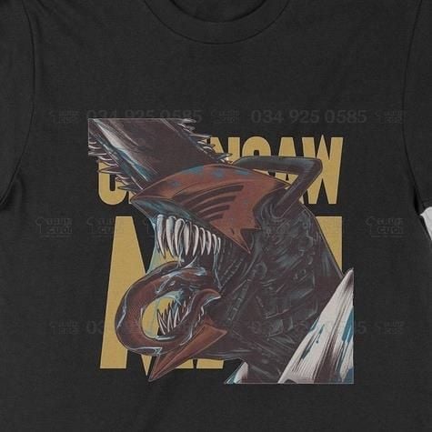  Áo  Hoodie Chainsaw Man Unisex TSHIRT-HOLIC Manga Anime,  Nỉ Bông 100% 2 màu nam nữ 