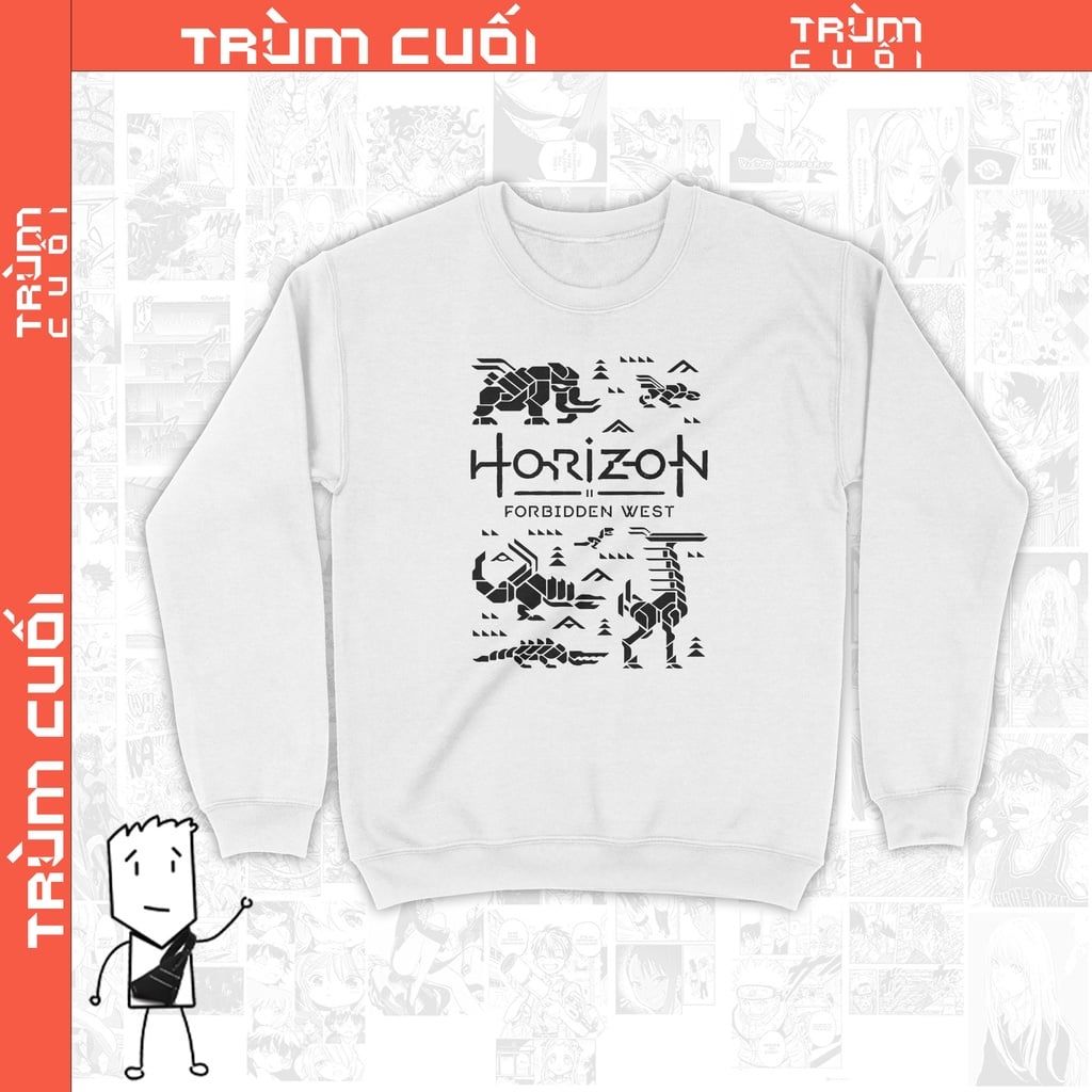  Áo Sweater Horizon Forbidden West Trùm Cuối Unisex Game, Nỉ Bông 100% 2 màu nam nữ 0139 0140 
