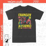  Áo thun It's Chainsaw Time - Chainsaw Man, Unisex Trùm Cuối Game, Cotton 100% 2 màu nam nữ 0152 
