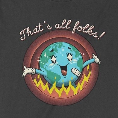  Áo thun Trái Đất Says Bye, Trùm Cuối Meme, Cotton 100% 2 màu nam nữ 0188 