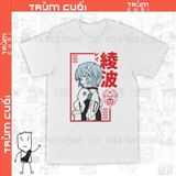 Áo thun Rei Ayanami - Neon Genesis Evangelion Unisex Trùm Cuối Anime, Cotton 100% 2 màu nam nữ 0101 