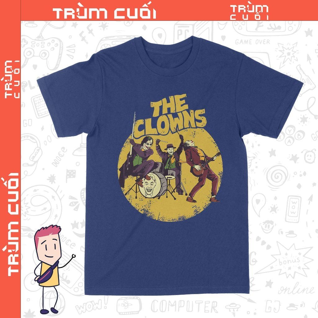  Áo thun Ban Nhạc The Clowns - Tam Ca 3 Chú Hề, Trùm Cuối DC Cine, Unisex Cotton 100% nam nữ 0312 