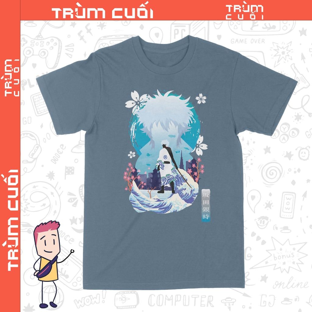  Áo thun Gintama - Gintoki Sakata, Trùm Cuối Anime, Unisex Cotton 100% 6 màu nam nữ 0330 