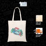  Túi Tote Game, Trùm Cuối 2025, 100% vải Canvas 35x40 cm - Unisex Nam Nữ 2 màu đen trắng 