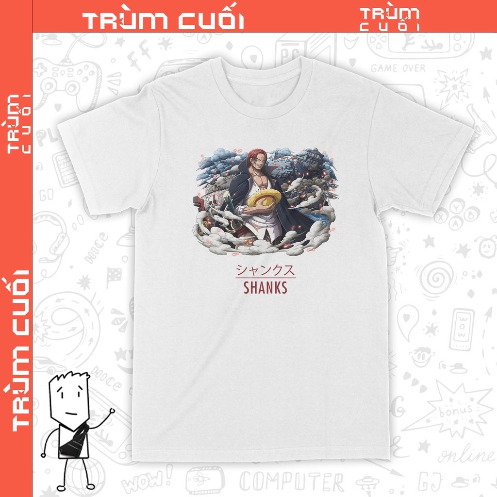 Áo thun Shank Tóc Đỏ - One Piece, Trùm Cuối Anime Cine, Cotton 100% 2 màu nam nữ 0165 