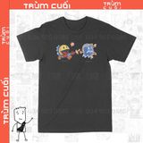  Áo thun Pacman Ghost Buster Unisex Trùm Cuối Game, Cotton 100% 2 màu nam nữ 0069 