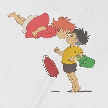  Áo thun Cô bé người cá Ponyo - Ghibli Trùm cuối  Anime Cine, Cotton 100% 2 màu nam nữ 0120 