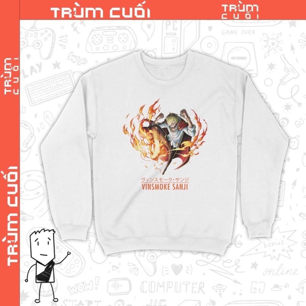  12 Áo Sweater Vinsmoke Sanji - One Piece, Trùm Cuối Unisex Anime Cine, Nỉ Bông 100% 2 màu nam nữ 0162 13 