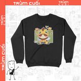  Áo sweater Teemo Beemo, Trùm Cuối Anime, Unisex Nỉ Bông 100% 2 màu nam nữ 0097 