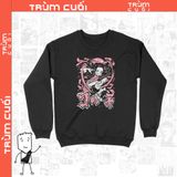  Áo Sweater Kimetsu no Yaiba: Nezuko Kamado Unisex Trùm Cuối Anime,  Nỉ Bông 100% 2 màu nam nữ 0011 