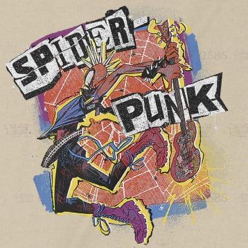  Áo thun Spider-Punk - Across The Spider-Verse, Trùm Cuối Marvel Cine, Unisex Cotton 100% 2 màu nam nữ 0288 