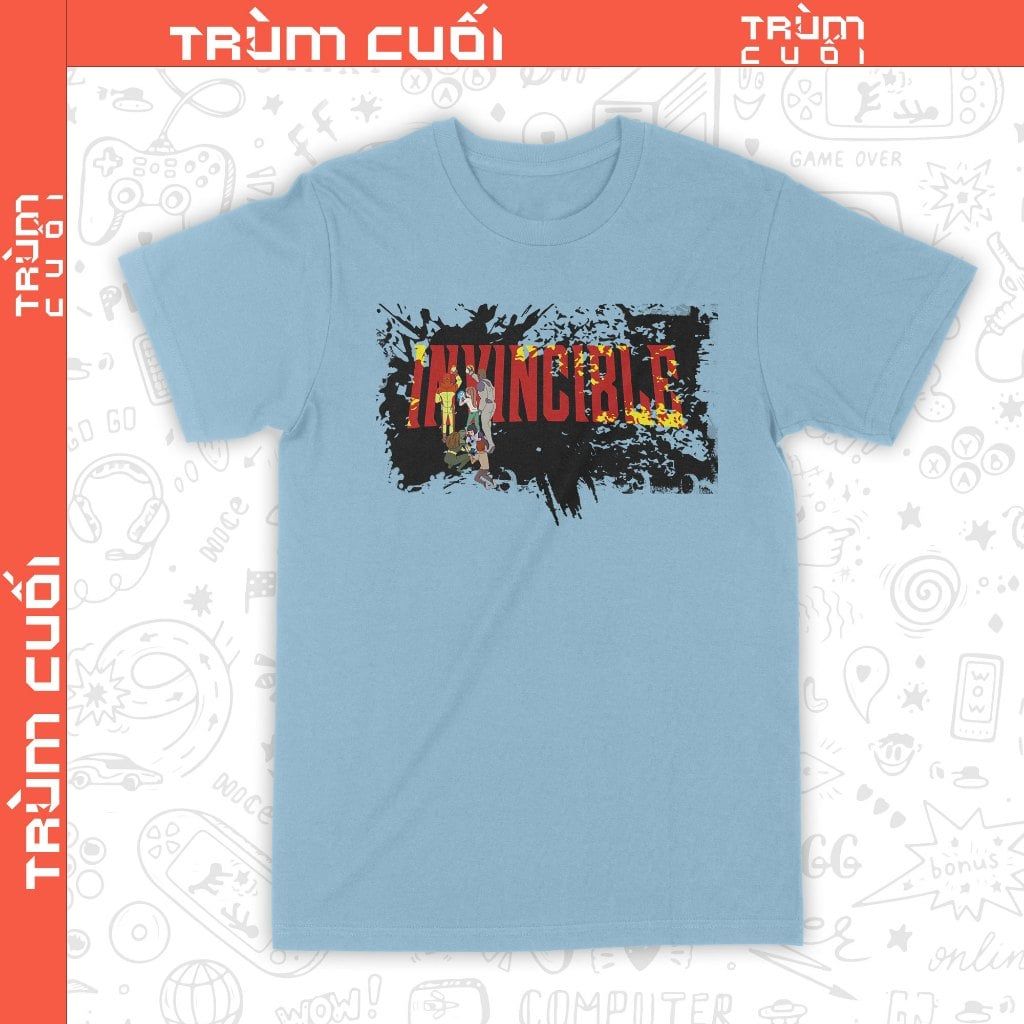  Áo thun Invincible ft. Guardians of the Globe, Trùm Cuối Cine, Cotton 100% 2 màu nam nữ 0371 
