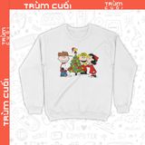  Áo Sweater Xmas Snoopy và Những người bạn, Trùm Cuối Christmas Festival, Nỉ Bông 100% Unisex nam nữ 0382 