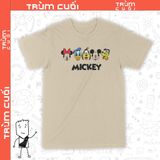  Áo thun Mickey Family, Trùm Cuối Cartoon Cine, Unisex Cotton 100% 2 màu nam nữ 0205 