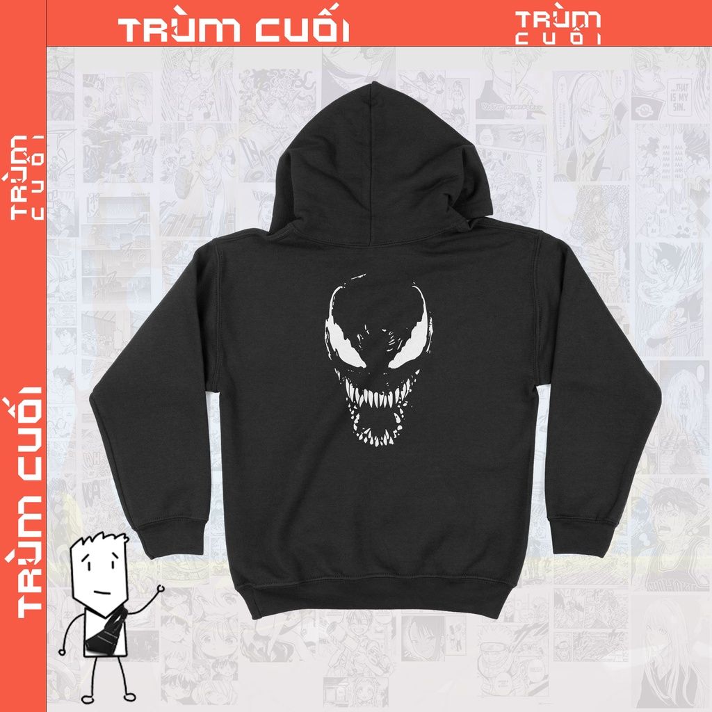  Áo  Hoodie Venom Unisex TSHIRT-HOLIC Marvel,  Nỉ Bông 100% 2 màu nam nữ 