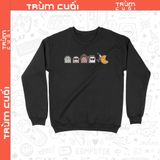  Áo sweater Halloween Pacman, Trùm cuối Halloween Horror Game, Unisex Nỉ Bông 100% 2 màu nam nữ 0353 