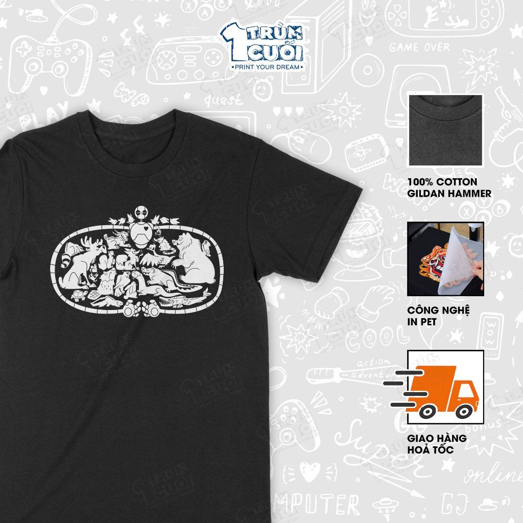  Áo thun Robot Hoang Dã - The Wild Robot, Trùm Cuối Cine, Cotton 100% Unisex 3 màu nam nữ 0459 