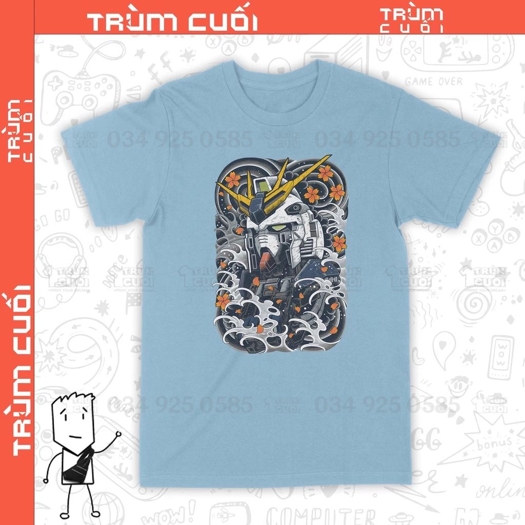  Áo thun Gundam, Trùm Cuối Anime, Cotton 100% 2 màu nam nữ 0226 