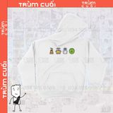  Áo Hoodie Wall E, Trùm Cuối Cartoon Cine, Unisex Nỉ Bông 100% 2 màu nam nữ 0037 