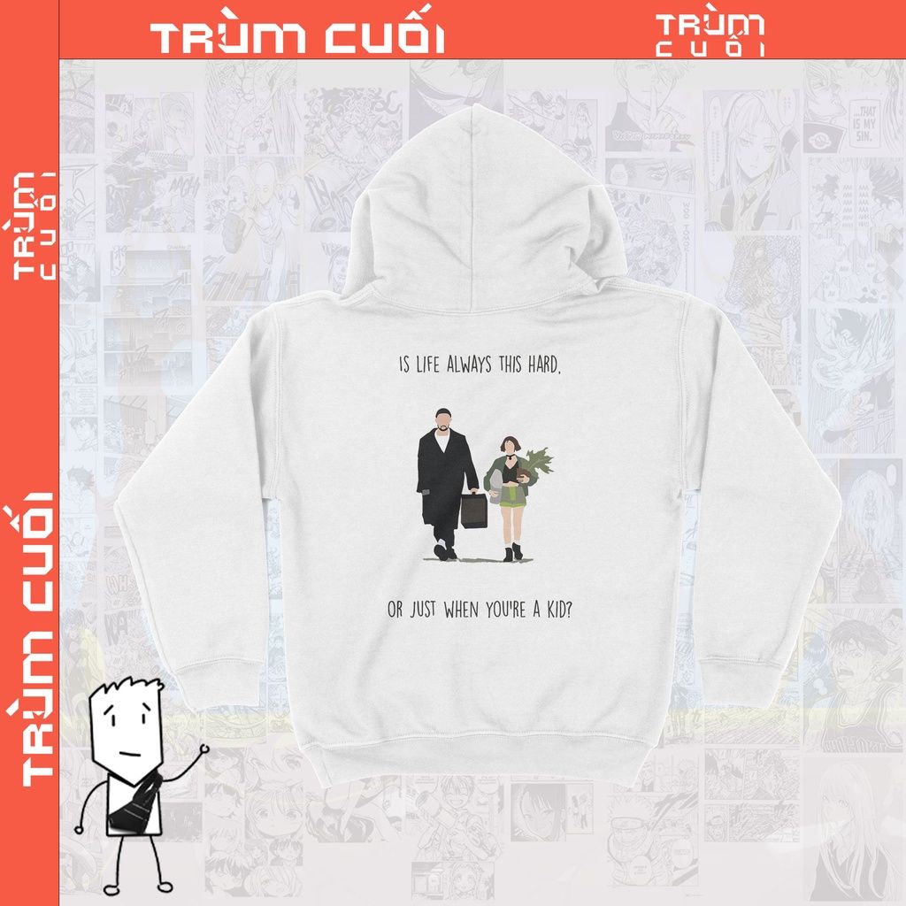  Áo Hoodie Léon: The Professional Unisex Trùm Cuối Cine, Nỉ Bông 100% 2 màu nam nữ 0088 