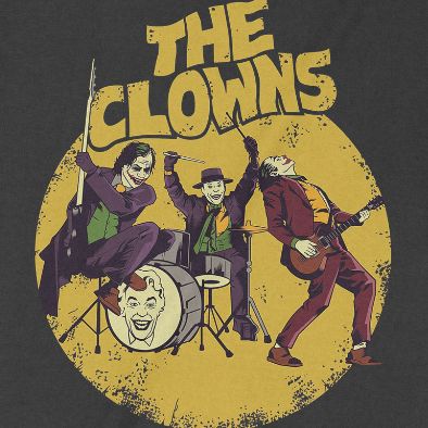  Áo thun Ban Nhạc The Clowns - Tam Ca 3 Chú Hề, Trùm Cuối DC Cine, Unisex Cotton 100% nam nữ 0312 