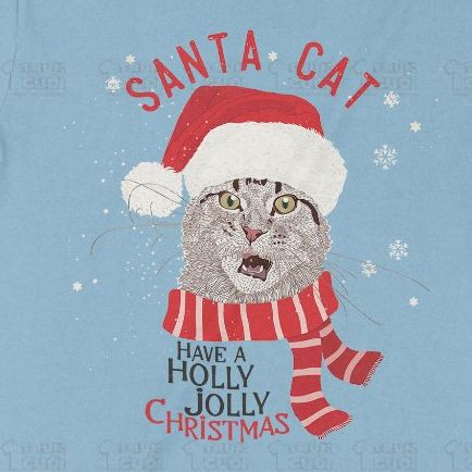  Áo thun Santa Cat, Trùm Cuối Christmas Festival, Unisex Cotton 100% 2 màu nam nữ 0381 