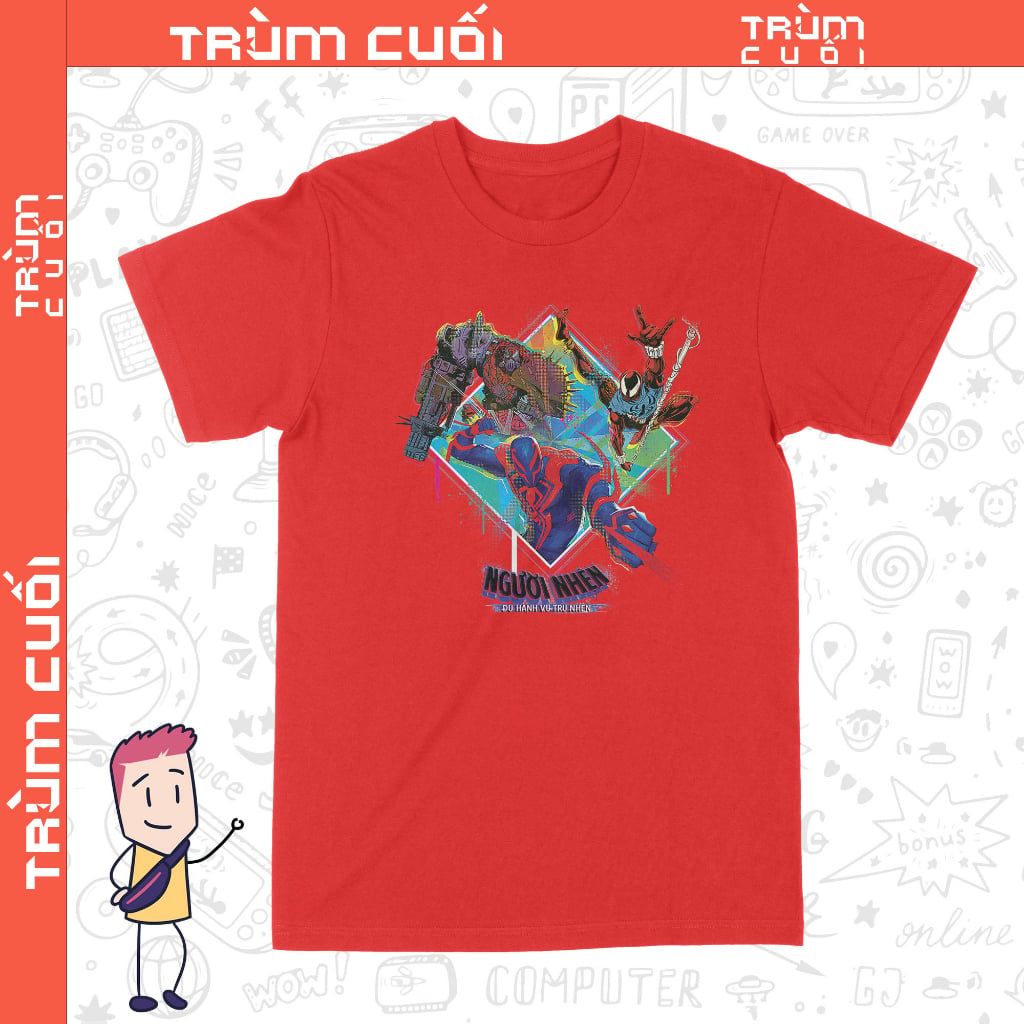  Áo thun Spider Society Tấn Công - Across The Spider-Verse, Trùm Cuối Marvel Cine, Unisex Cotton 100% 2 màu nam nữ 0285 
