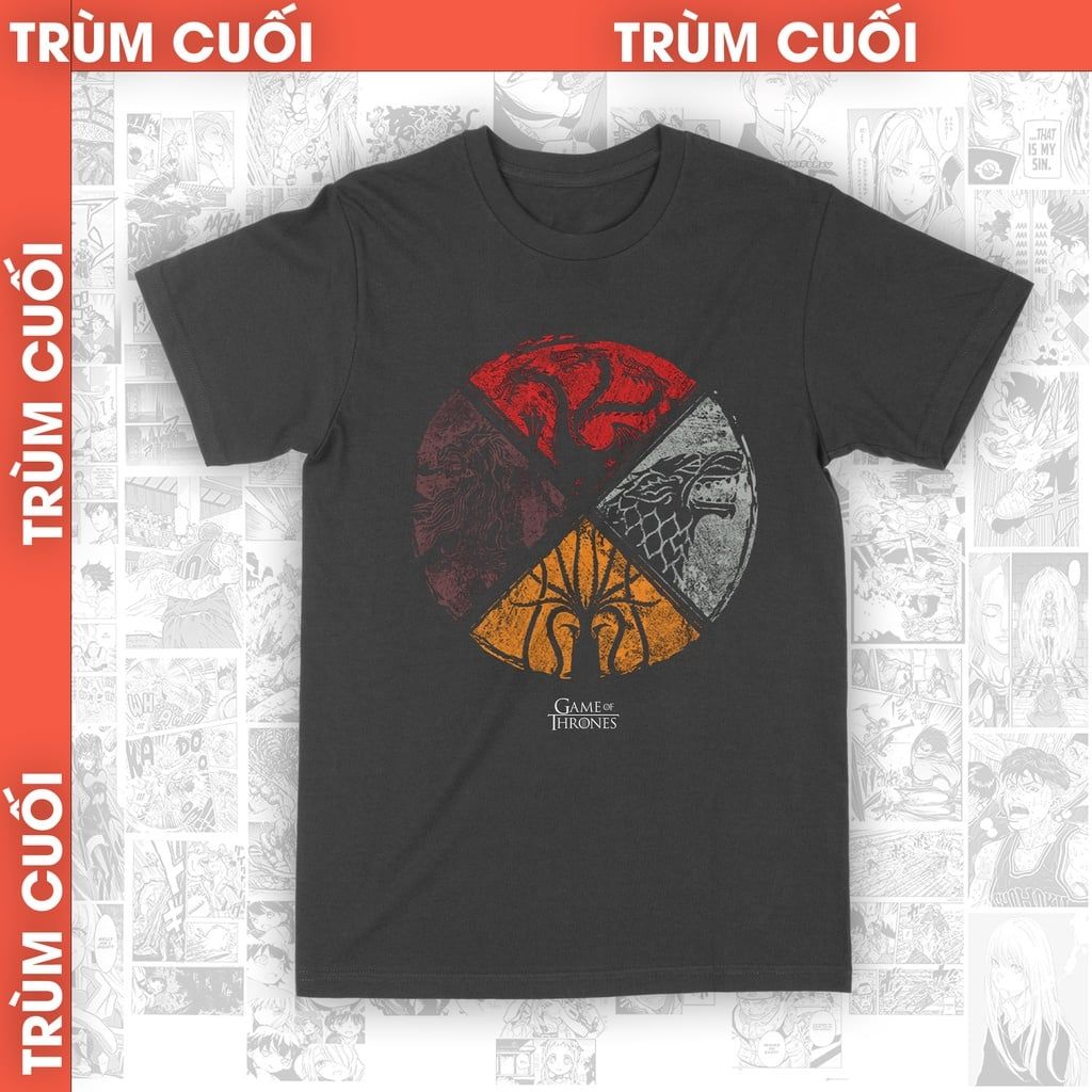  Áo thun Trò Chơi Vương Quyền, Trùm Cuối Movie, Unisex Cotton 100% 2 màu nam nữ 0039 