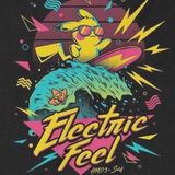  Áo  Hoodie Pikachu lướt sóng Unisex TSHIRT-HOLIC Anime,  Nỉ Bông 100% 2 màu nam nữ 