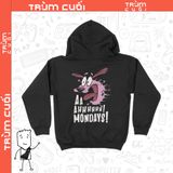  Áo Hoodie Coward Dog, Trùm cuối Cartoon Cine, Cotton 100% 2 màu nam nữ 0210 