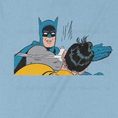  Áo thun Batman Gạt Tay Trúng Má Robin, Trùm Cuối DC Meme, Cotton 100% 2 màu nam nữ 0300 