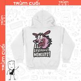  Áo Hoodie Coward Dog, Trùm cuối Cartoon Cine, Cotton 100% 2 màu nam nữ 0210 