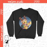  Áo Sweater Pikachu Tuần lộc, Trùm Cuối Christmas Cine, Cotton 100% 2 màu nam nữ 0180 