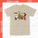 Áo thun Xmas Snoopy và Những người bạn, Trùm Cuối Christmas Festival, Unisex Cotton 100% 2 màu nam nữ 0382 