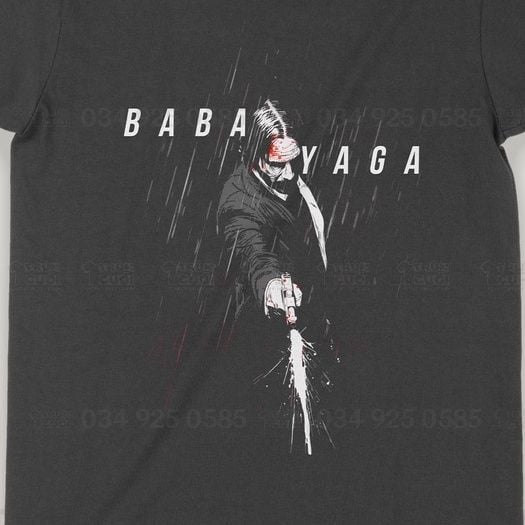  Áo thun Baba Yaga - John Wick Unisex Trùm Cuối Cine, Cotton 100% 2 màu nam nữ 0043 
