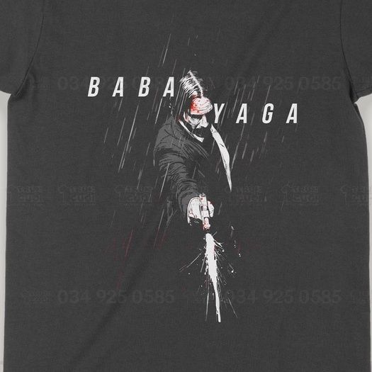  Áo thun Baba Yaga - John Wick Unisex Trùm Cuối Cine, Cotton 100% 2 màu nam nữ 0043 