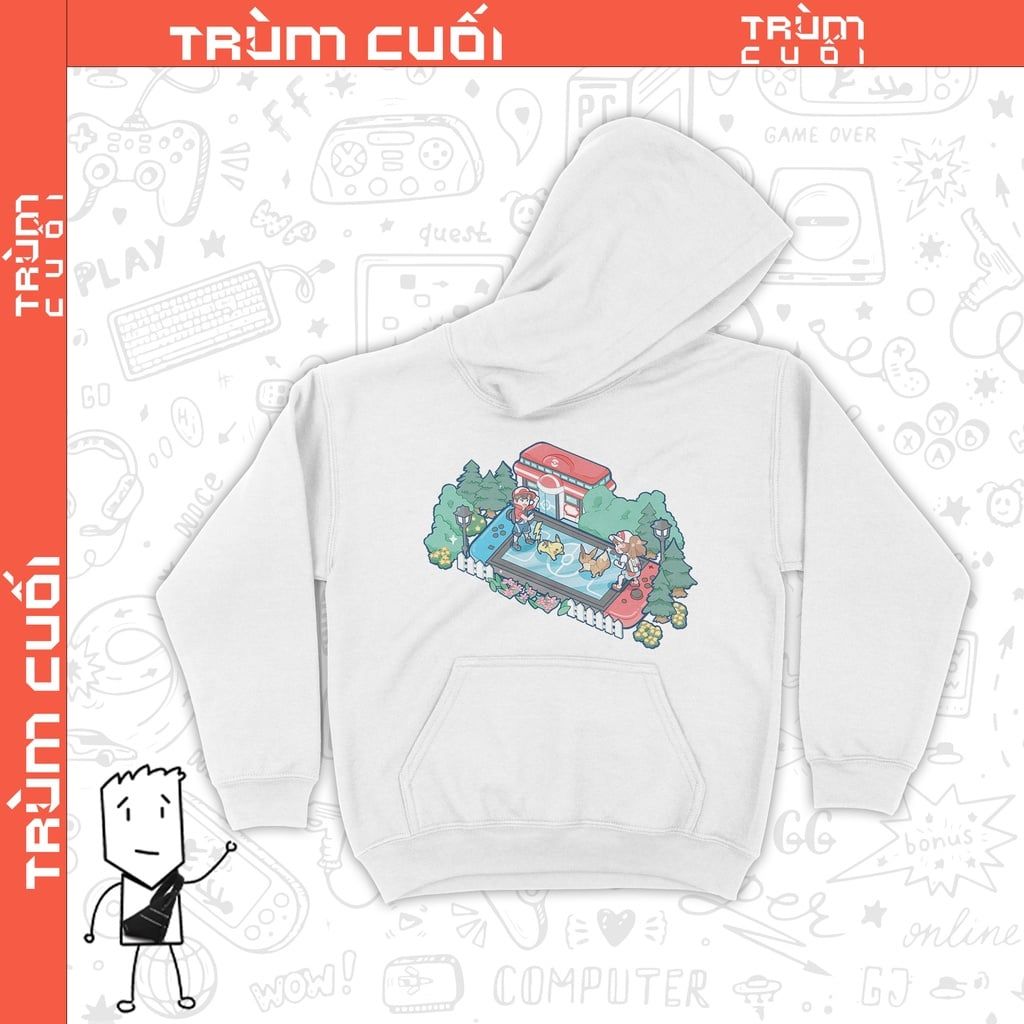  Áo Hoodie Pokemon Switch, Trùm Cuối Game, Nỉ Bông100% 2 màu nam nữ 0211 