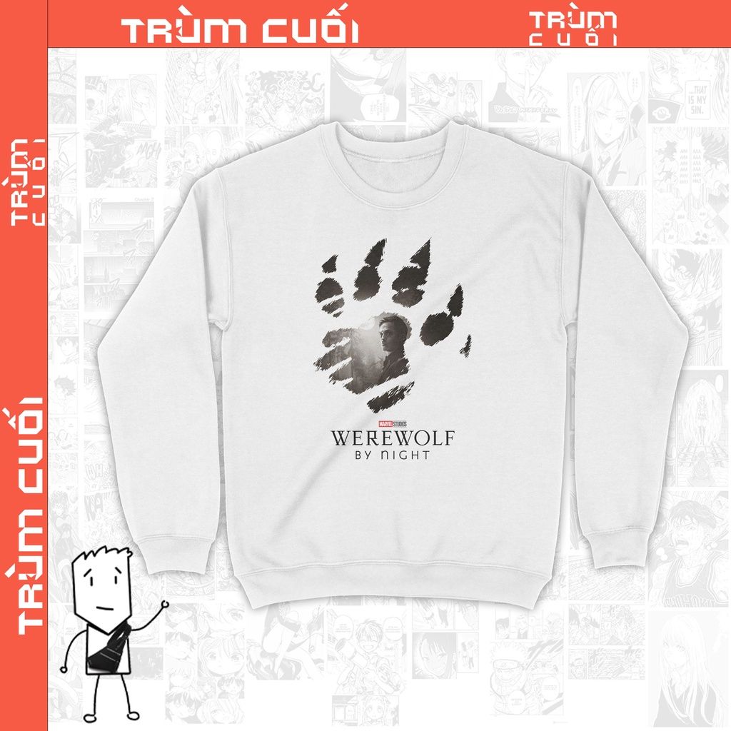  Áo Sweater Jack Russell - Werewolf by Night Unisex Trùm Cuối Marvel Cine, Nỉ Bông 100% 2 màu nam nữ 0099 
