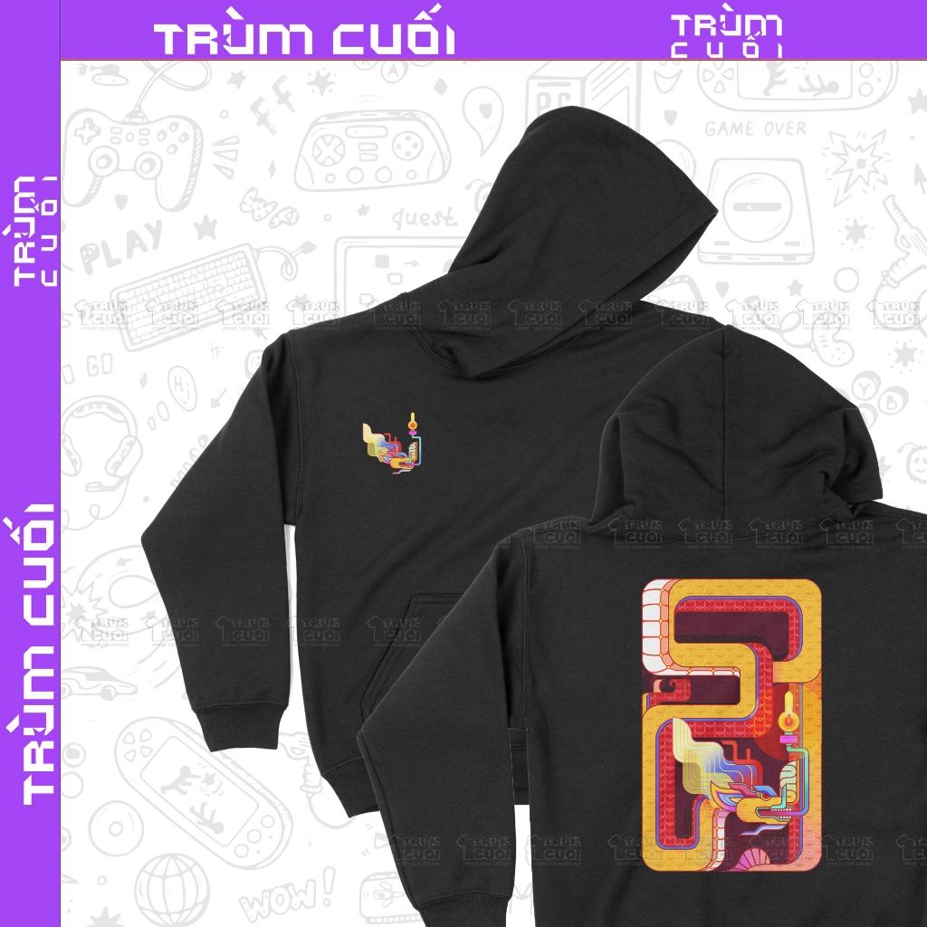  Áo hoodie 2 mặt Rồng Rắn Bắt Đèn, Trùm Cuối Đăng Hỏa Chi Thần 2024, Nỉ bông 100% 2 màu nam nữ 0403 