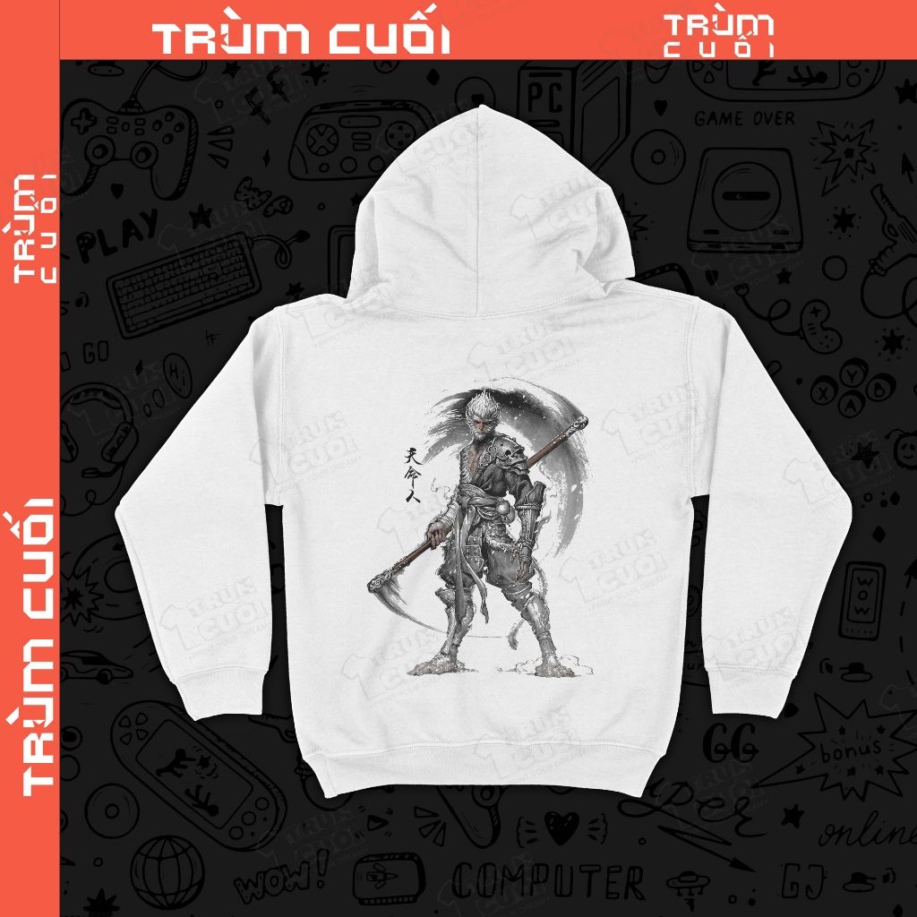  Áo Hoodie Black Myth: Wukong - Hắc Thoại: Ngộ Không, Trùm Cuối Game, Nỉ Bông 100% Unisex nam nữ 0439 