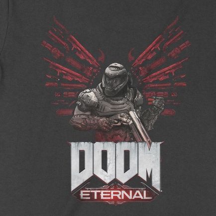 Áo thun Doom Eternal, Trùm cuối Game, Unisex Cotton 100% 2 màu nam nữ 0215 