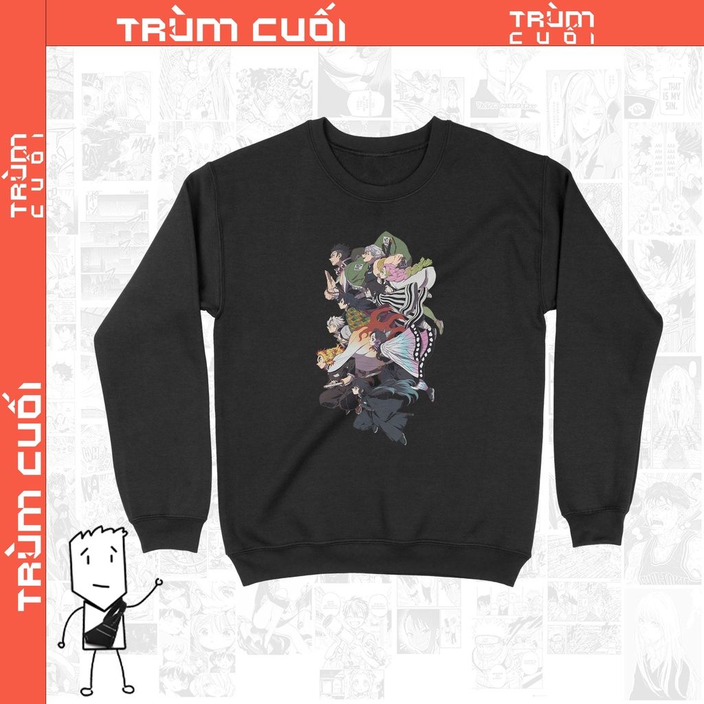  Áo Sweater Cửu trụ - Kimetsu Yaiba Unisex Trùm Cuối Anime, Unisex Nỉ Bông 100% 2 màu nam nữ 0056 