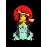  Áo Sweater Pikachu X Naruto, Trùm Cuối Anime, Unisex Nỉ Bông 100% 2 màu nam nữ 0049 