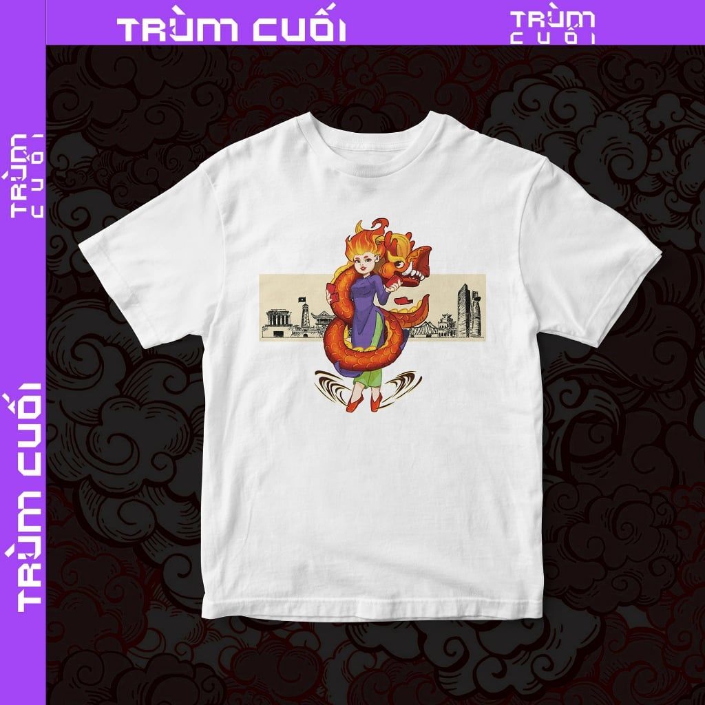  Áo thun Long Nữ Tân Thời, Trùm Cuối Đăng Hỏa Chi Thần 2024, Unisex Cotton 100% 2 màu nam nữ 0406 