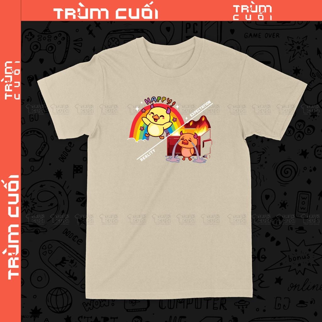  Áo thun Reality Expectation Unisex Trùm Cuối , Cotton 100% 2 màu nam nữ 0041 